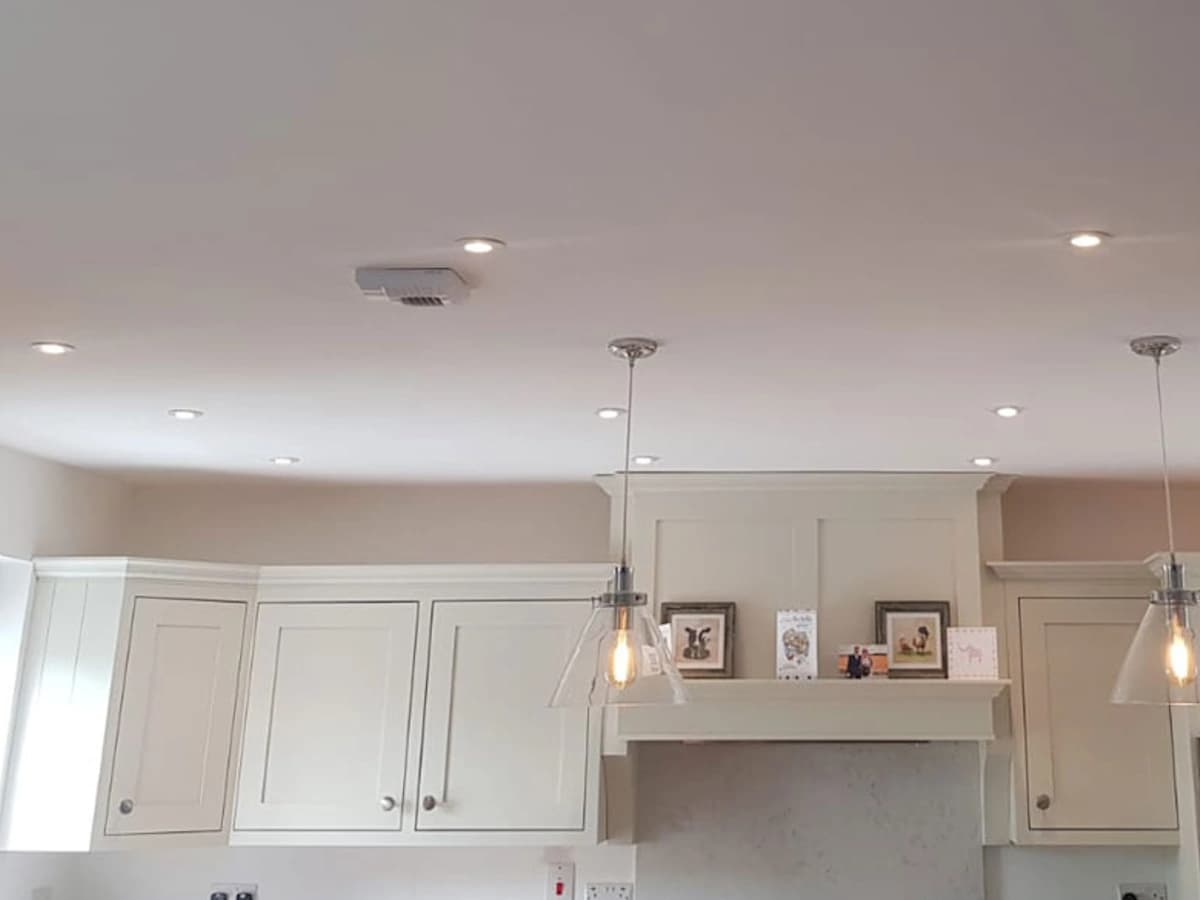 Standard plasterboard ceiling installed in a Cape Town home